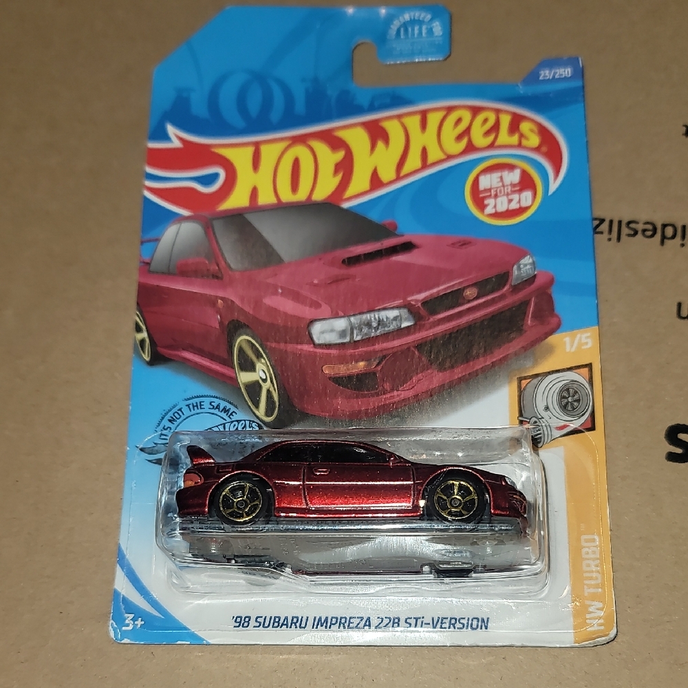 Red Hot Wheels 98 Subaru Impreza 22B STi-version